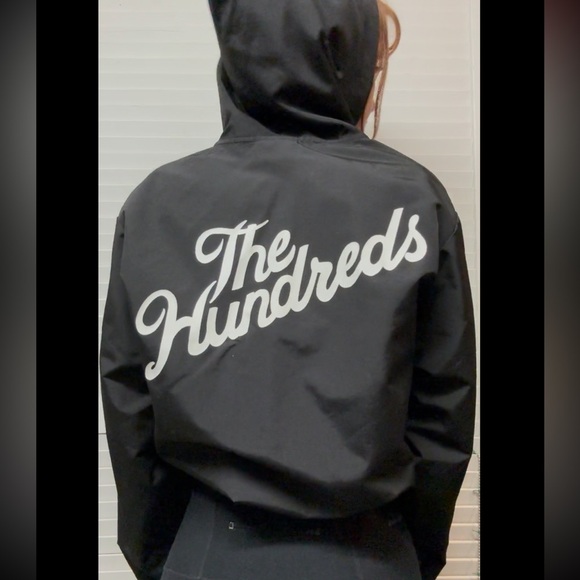 The Hundreds Slant Logo Coach Jacket Windbreaker Hoodie Button Up Size Small - Picture 1 of 10